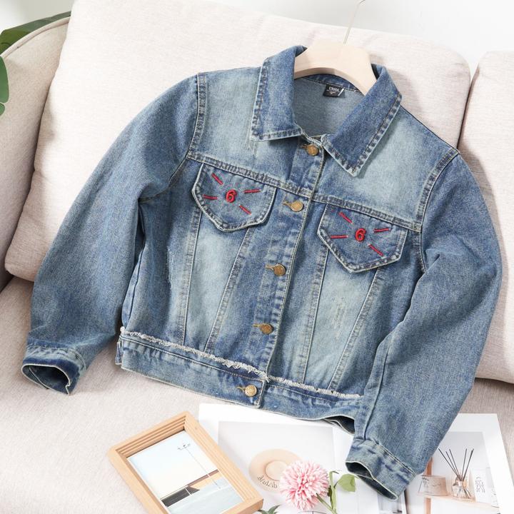 复古港风牛仔外套韩版春秋短款减龄休闲百搭修身长袖上衣外搭