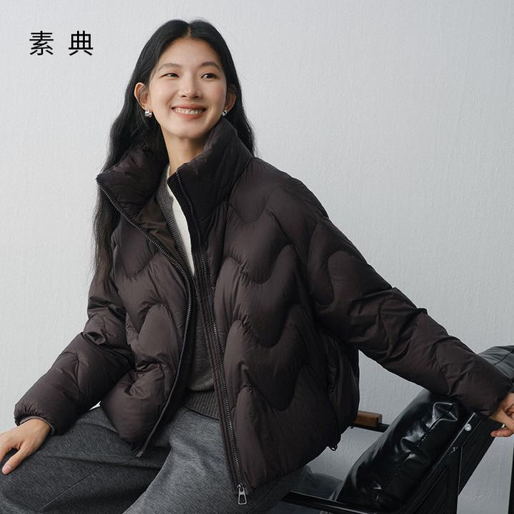 素典【云朵泡芙】设计感立领时髦羽绒服冬季宽松保暖外套5098