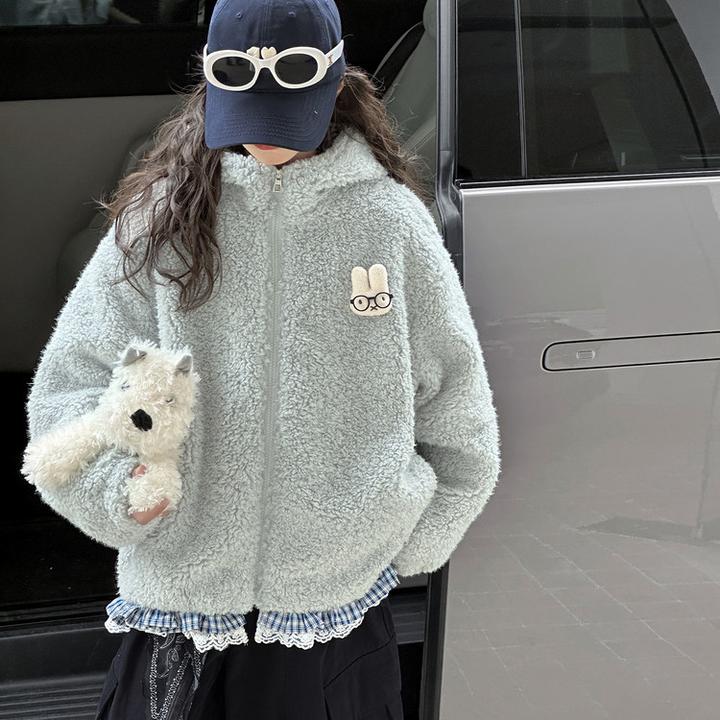 女童加厚秋冬装外套2025新款洋气时髦女孩高级感夹棉休闲保暖上衣