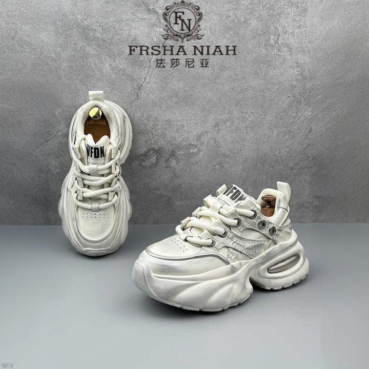 法莎尼亚老爹鞋男士2025春季新款软底增高潮流百搭气垫休闲运动鞋