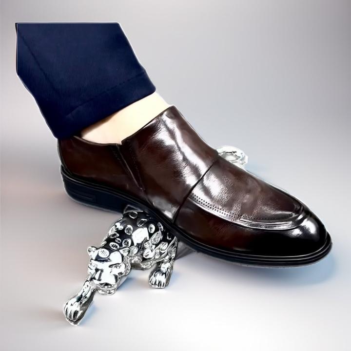 【品牌】雷述富结婚皮鞋头层牛皮乐福鞋透气舒适百搭防滑耐磨轻便鞋