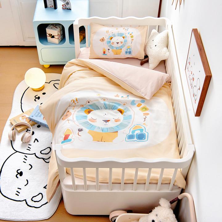 A类50支全棉纯棉数码卡通大版婴童套件幼儿园三件套六件套七件套