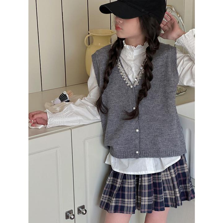 K28224亮片女童上衣套装2025春装新款儿童休闲两件套春秋衣服时髦