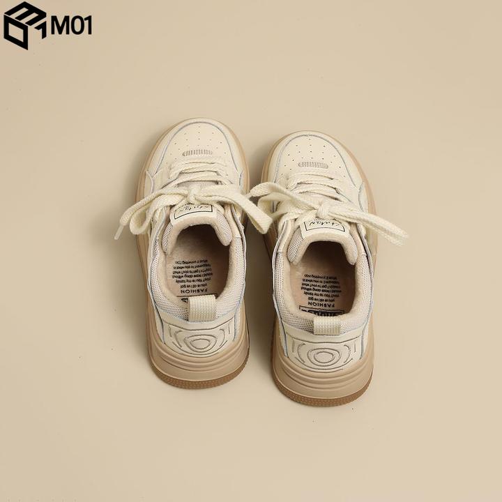 M01厚底软加绒小白鞋女春秋2025新款高级感小众百搭增高休闲板鞋