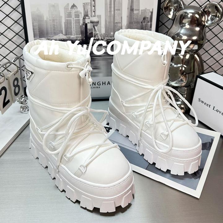 2025新款秋冬爆款厚底增高雪地靴女东北保暖棉靴加厚加绒大棉靴子