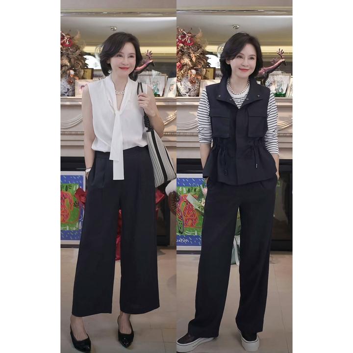 我是摩羯 老钱空气裤 亚麻天丝莱赛尔舒适宽松后腰松紧裤子