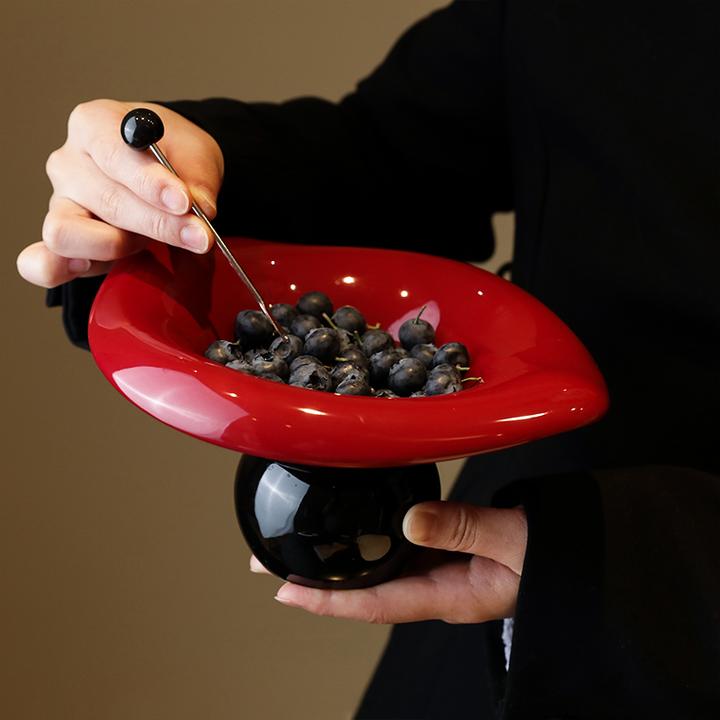 精致水果盘客厅茶几高颜值沥水果篮家用糖果摆放水果盘客厅家用