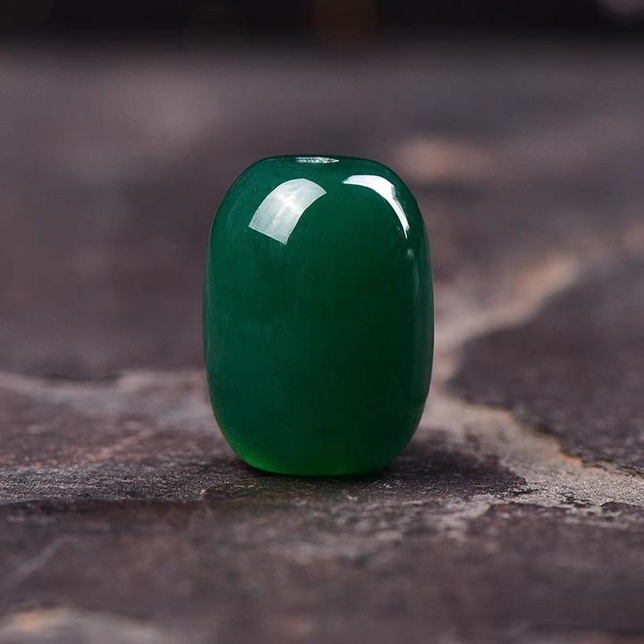 天然绿玛瑙桶珠散珠子diy佛珠手串配饰星月菩提腰珠顶珠配珠单颗