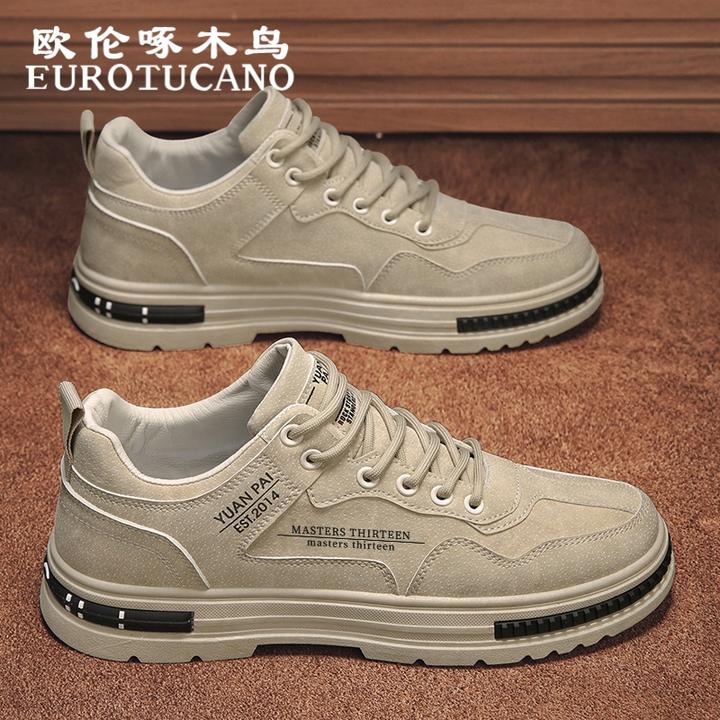 欧伦啄木鸟EUROTUCANO男鞋冬季耐磨工装鞋子男款休闲百搭软底板鞋