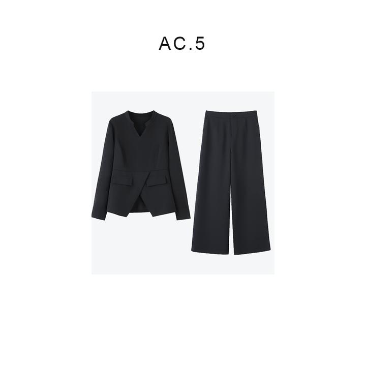 Jinlin-“黑客帝国”时尚气质显瘦百搭上衣+西装长裤LHC1713