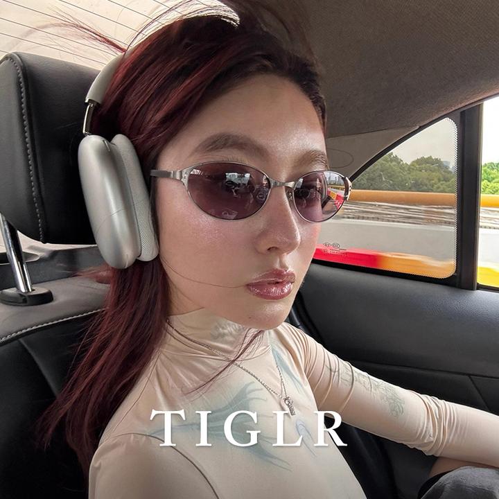 帝格勒复古老钱风金属框紫色猫眼墨镜女高级感y2k太阳镜2025新款