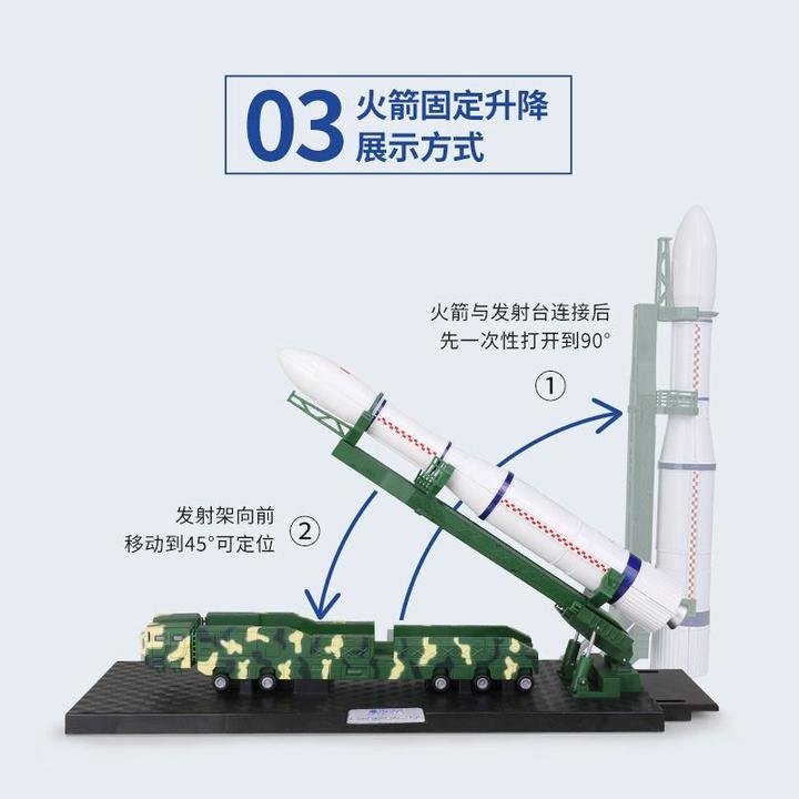 凯迪威1:100长征6号运输车发射台模型仿真航空航天火箭车摆件手办