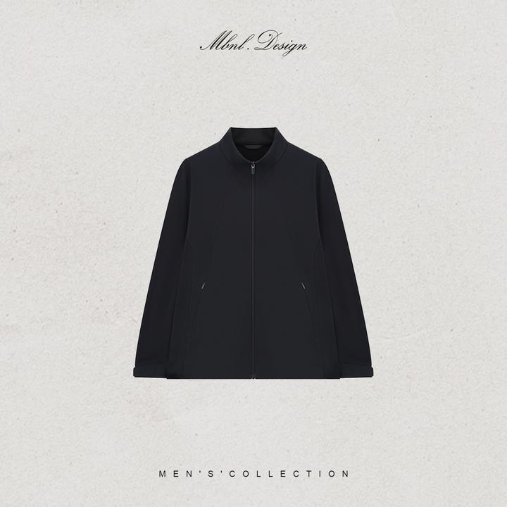 MBNL-F「商鸟系列」秦磊男装纱线混纺极简廓形立领夹克LL-WWT0057