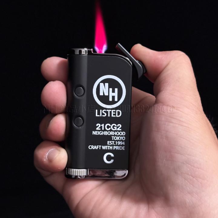 潮牌NBHD创意手电打火机防风充气耐用红焰打火机解压四种激光图案