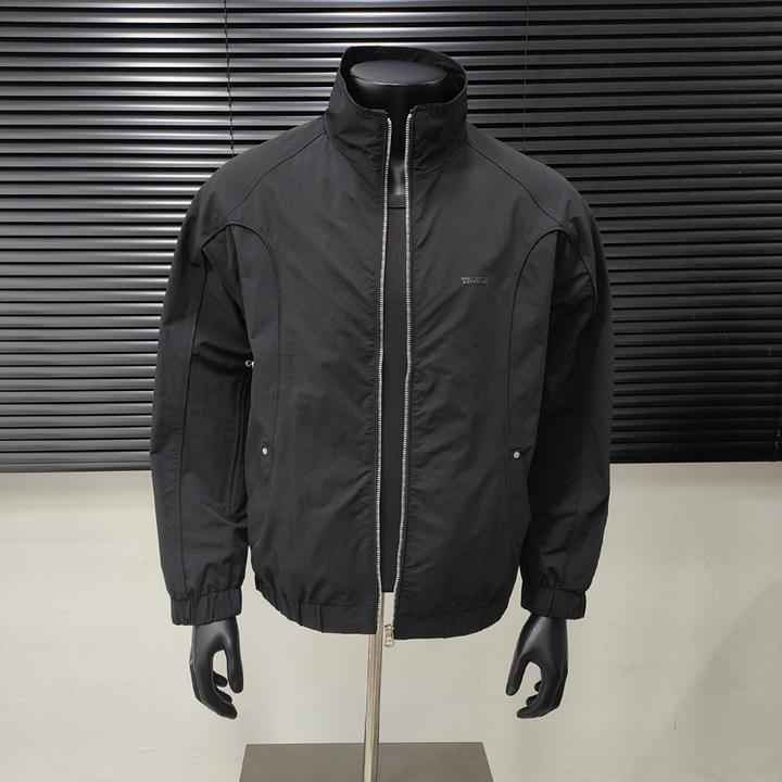 美式潮牌解构设计哈灵顿工装飞行夹克男士秋季冲锋款立领外套上衣