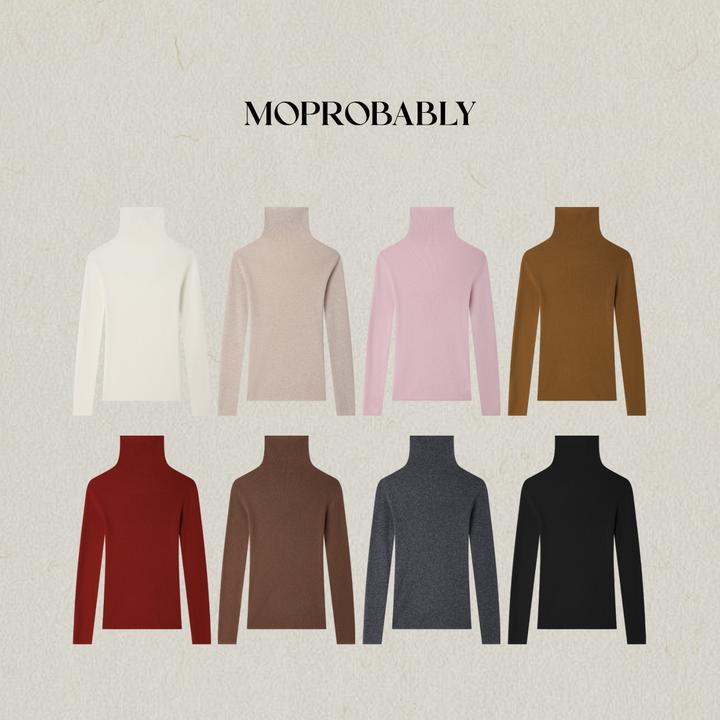 Moprobably李予诺「相思」"100%绵羊毛"高领打底套头针织衫L5476209