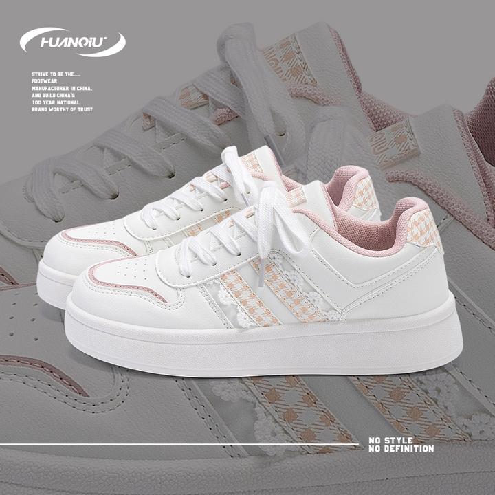 HUANQIU/环球小巧简约小白鞋女鞋2025秋季新款厚底板鞋舒适休闲鞋