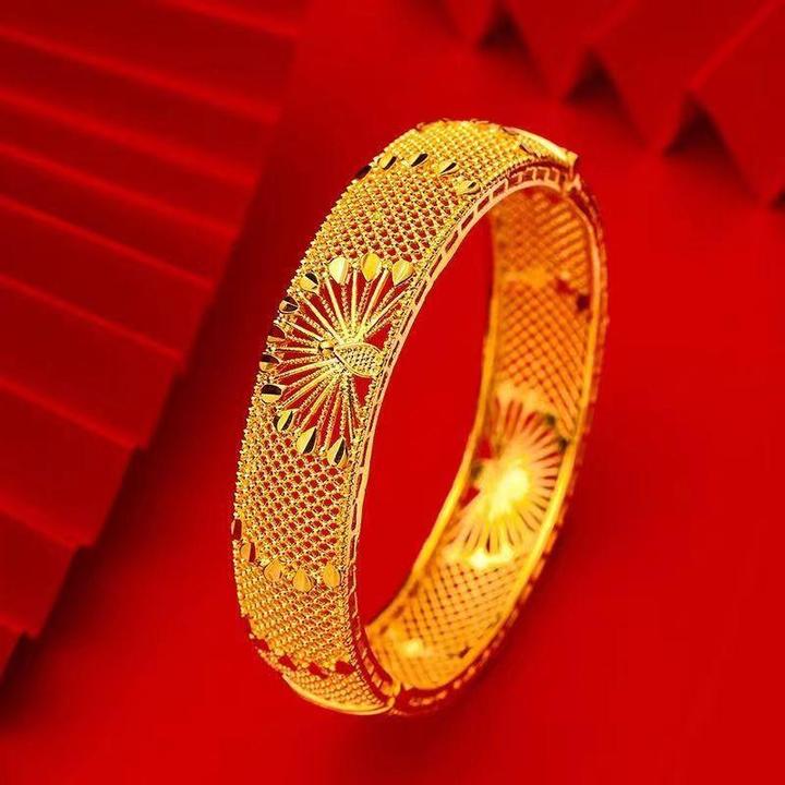黄铜手镯 镂空孔雀开屏卡扣手镯 黄铜镀金女婚庆手环首饰品