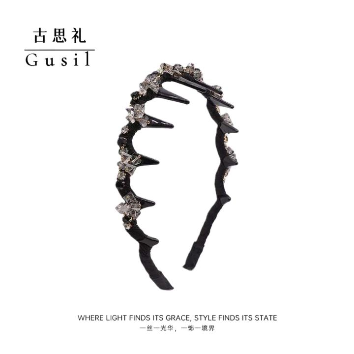古思礼时尚轻奢重工精致水晶带齿发箍GS9575