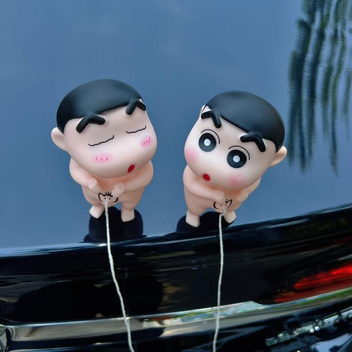 可爱蜡笔小新汽车尾部光屁股挂件卡通后备箱公仔车载装饰玩偶摆件
