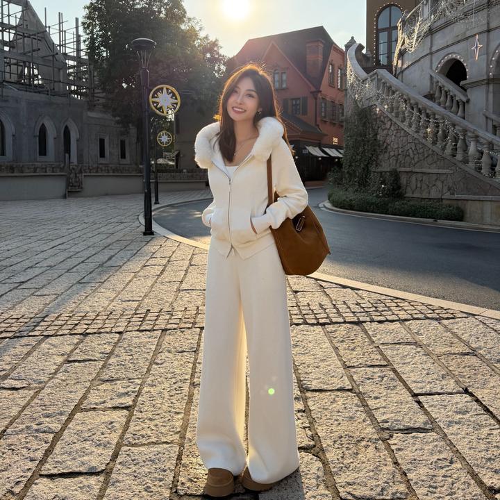 Moprobably李予诺「茉予」"100%棉"时尚气质百搭休闲套装L5493007