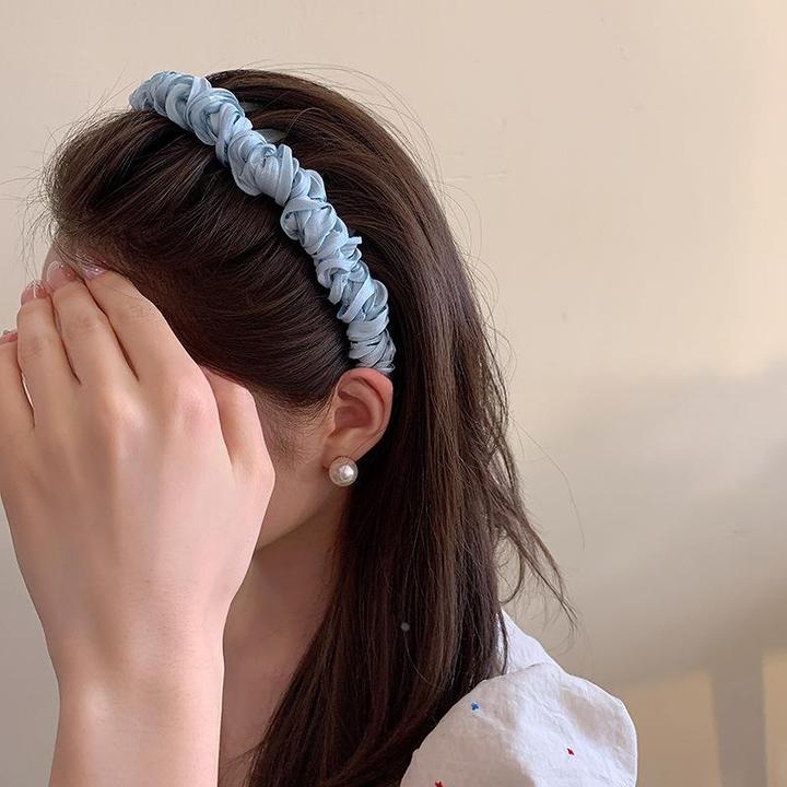 仙女褶皱泡沫发带为妇女2025新的高头骨防滑齿发带压力洗发脸发夹