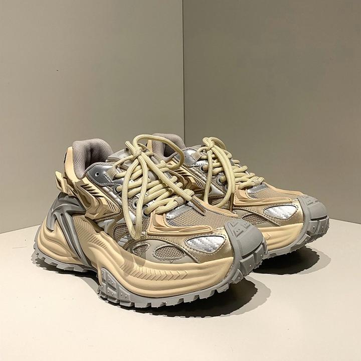 【香港轻奢Sakurano&樱央】响尾蛇老爹鞋系列章若楠同款机甲风增高