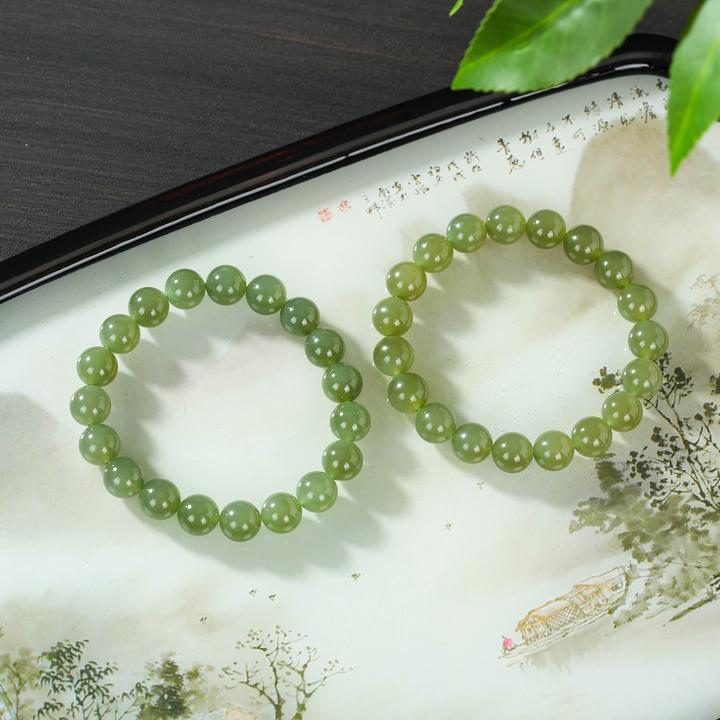 【云上叙】和田玉手串-多样性发其一-9.5mm-V42426-M（甄选）