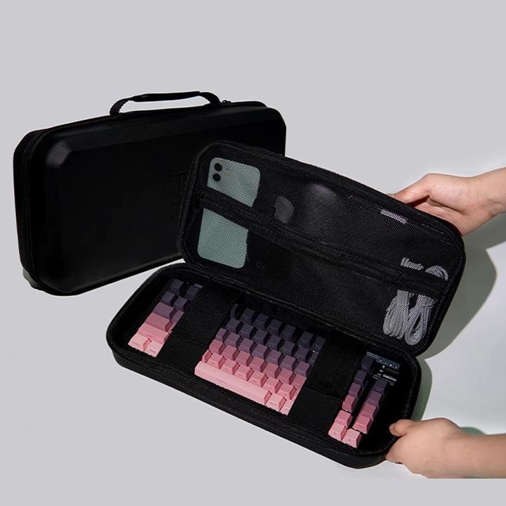 吉灵猫键盘外设收纳包鼠标盒便携75/87/98/104配列适配wooting