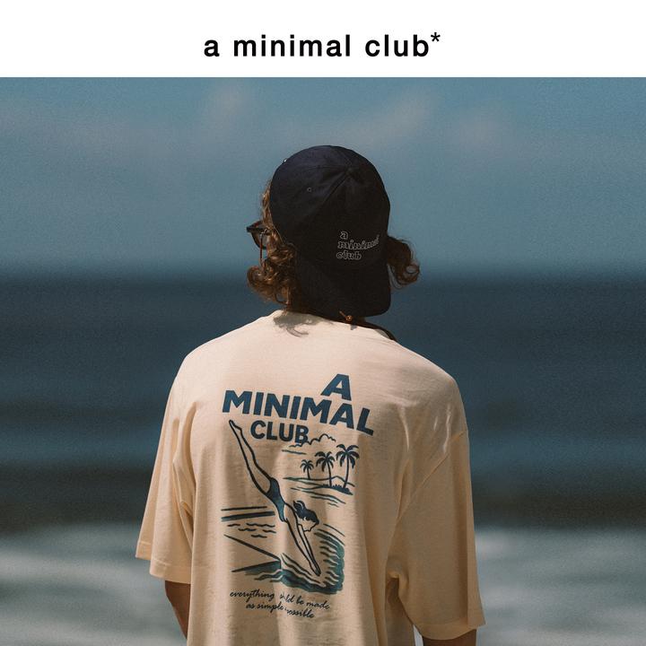 a minimal club美式重磅纯棉T恤跳水印花宽松短袖潮牌夏AM55TE07