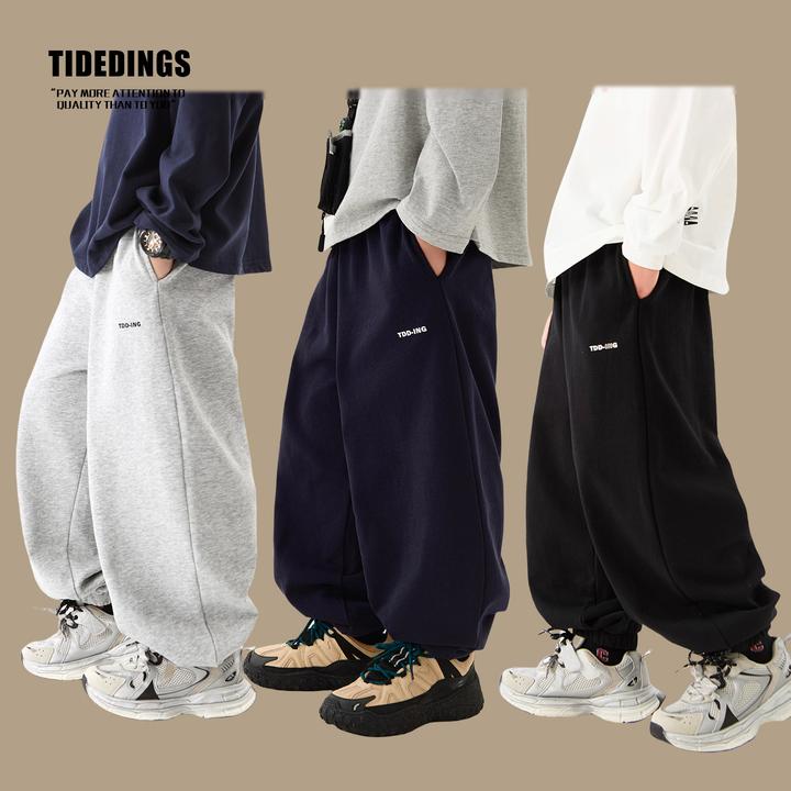 叮叮家童装100%棉秋季新款男童卫裤束脚裤儿童运动裤长裤25334