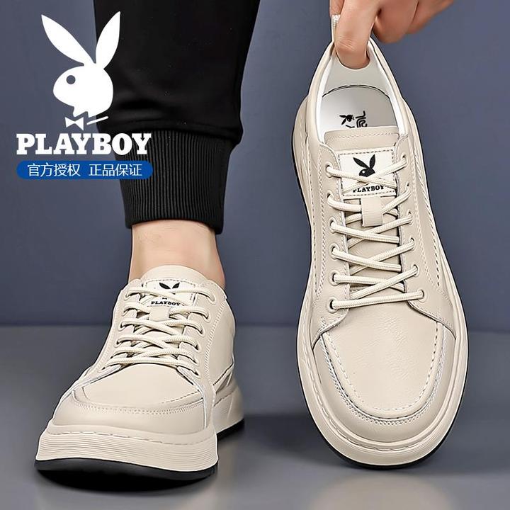 花花公子男鞋2025新款冬季青少年痞帅感百搭板鞋防滑潮流休闲皮鞋