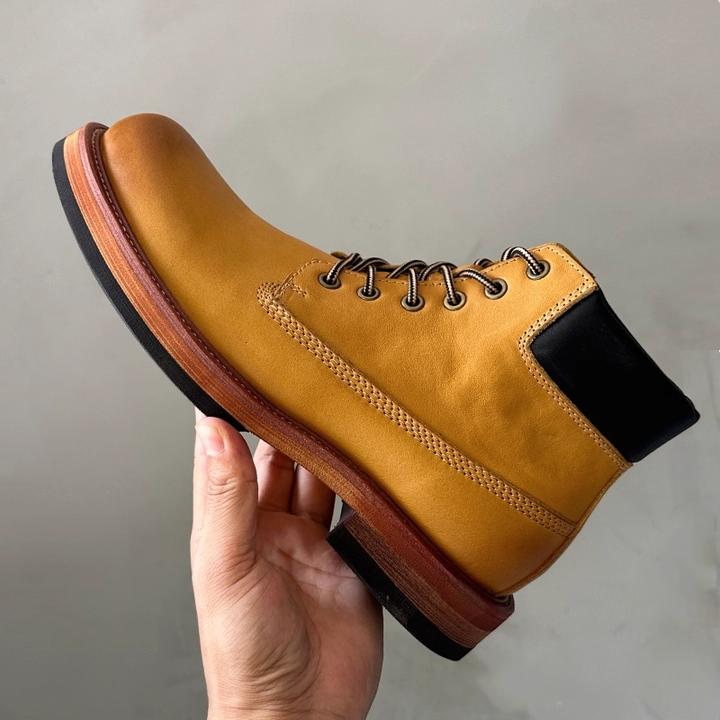 豪门潮鞋马丁靴男高帮新款高端英伦风靴子中帮真皮工装鞋男大黄靴