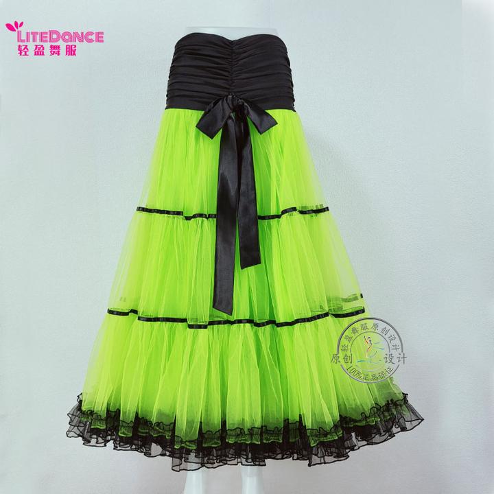 轻盈舞服 摩登蹈半身裙专用720大摆新款国标舞交谊舞高端气质