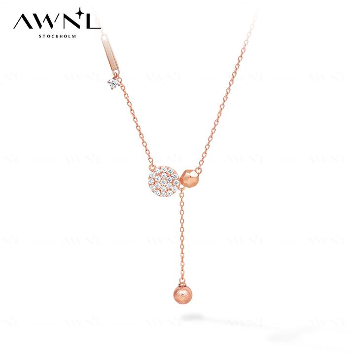 AWNL北欧M陨石暗夜许愿项链女款小众礼物送女友精致高级