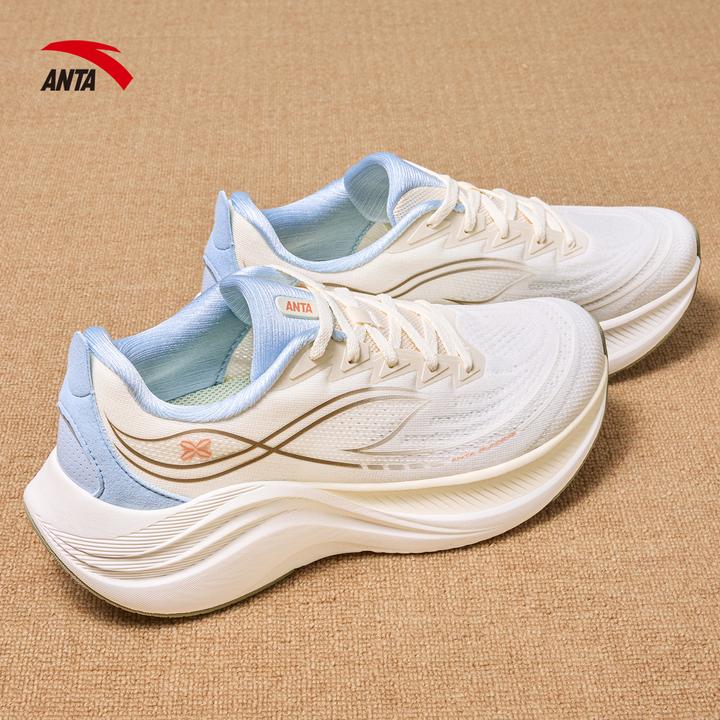 安踏叶子6丨轻质厚底跑步鞋女秋季撞色新款软底缓震慢跑鞋运动鞋