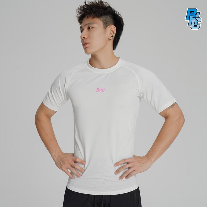 BKCXZICE速干健身短袖男透气运动T恤户外骑行跑步紧身篮球训练服