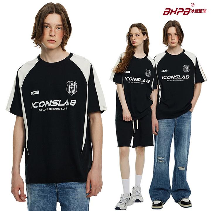 2022冰度美式足球服短袖训练服男夏季速干健身骑行运动T恤篮2025