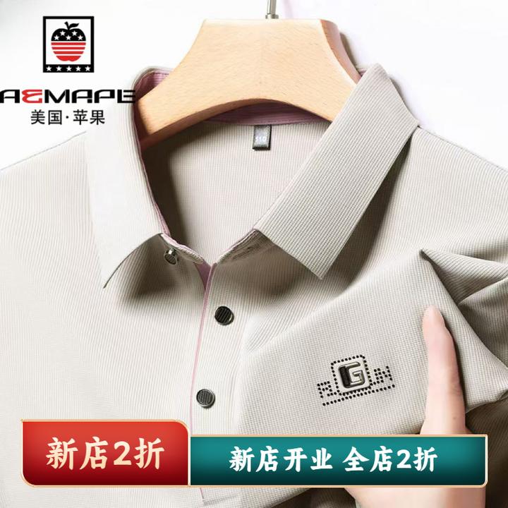 AEMAPE春季新款POLO衫男士翻领简约百搭多色宽松轻商务休闲舒适体