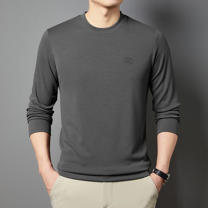 春秋圆领长袖男士高端卫衣内搭男式男士毛衣男短袖2025新款爆款