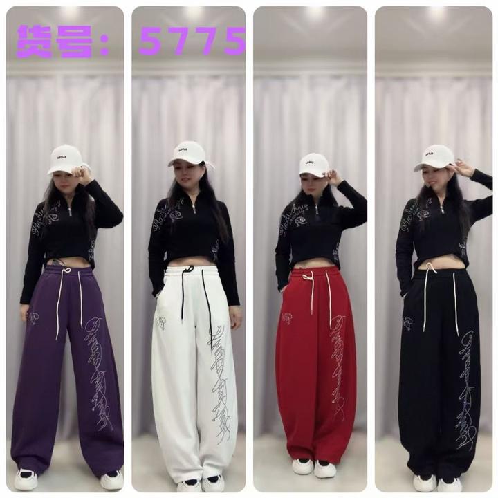 5775加厚复合棉，烫钻弯刀裤