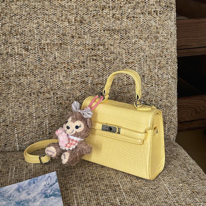 包包2025新轻奢小众高级感精致斜挎手提小拎包紫色女士迷你凯莉包