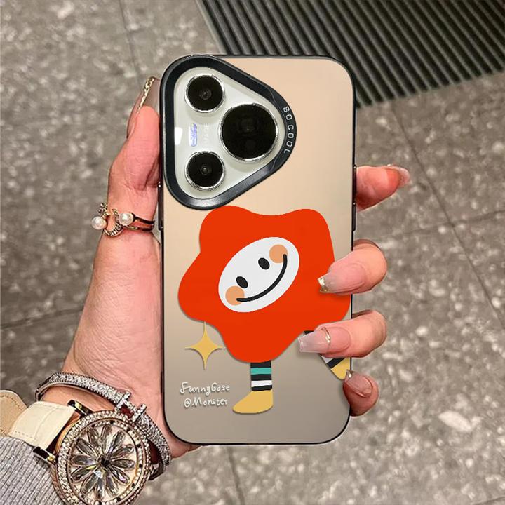 星星笑脸适用华为mate70p手机壳pura80新款p70磨砂60防摔彩银外壳