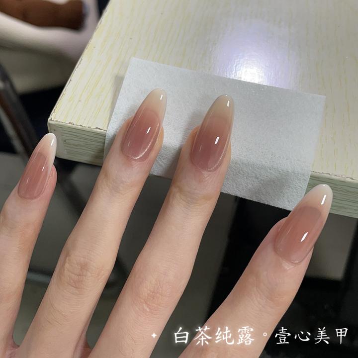 白茶纯露-壹心纯手工穿戴甲 美甲贴片可拆卸假指甲10片装