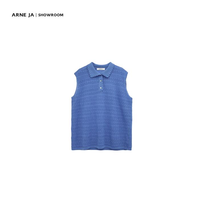 ARNE JA｜“斑斓夏日”冰沙经纬镂空肌理感精织无袖上衣 AW81S1416
