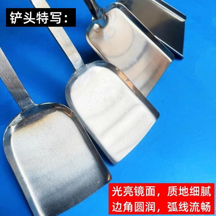 超厚手工锻造不锈钢炒菜锅铲食堂适用老式柴炉铲炉渣煤火清洁铲
