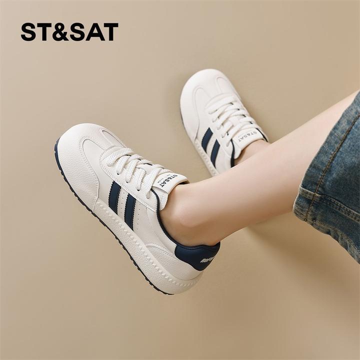 星期六厚底小白鞋女2025新款秋季百搭运动休闲板鞋透气软底德训鞋