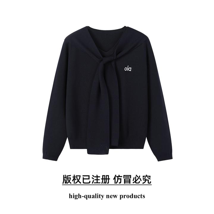 奢姿大码女装2025秋季时尚海军领刺绣针织衫胖妹妹气质减龄上衣