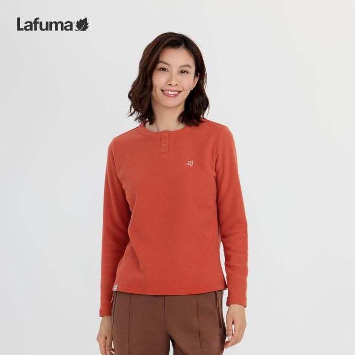 LAFUMA乐飞叶户外25秋冬圆领抓绒长袖T恤女运动打底上衣LFTS5DL61