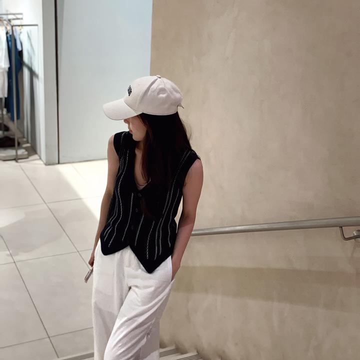 【夏夜星河】“100%莱塞尔天丝”镂空透气老钱拼色条纹无袖背心